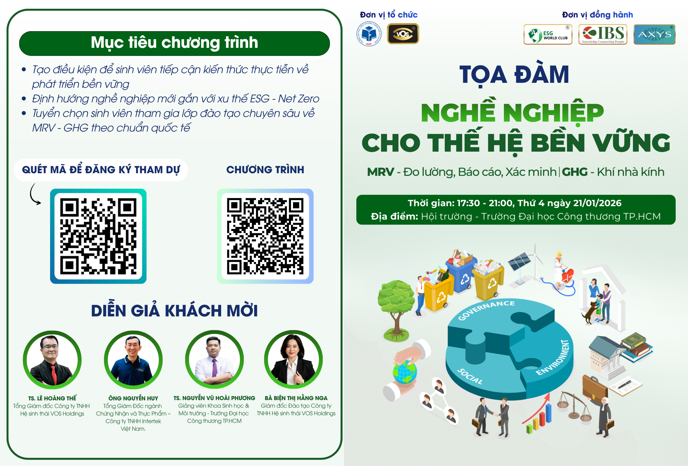 TỌA ĐÀM: MRV & GHG – Nghề mới cho thế hệ bền vững